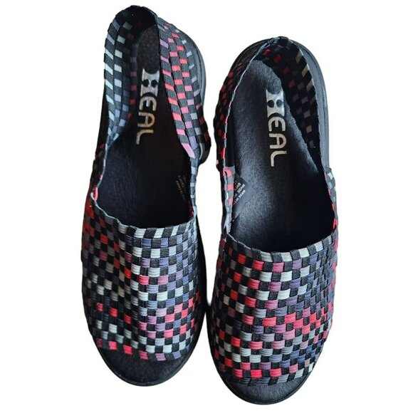 HEAL Women's Black/Multicolor Balboa Stretch Woven-Upper Sling Back Sandals Sz 8 - Picture 3 of 9